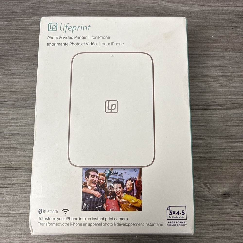 Lifeprint Portable 3" x 4.5" Photo Video Printer for iPhone - White